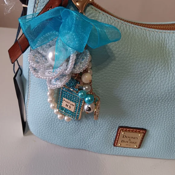Dooney & Bourke Light Blue Leather Shoulder Bag